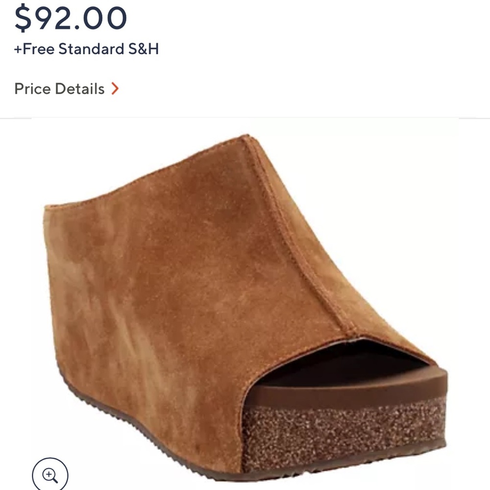 Volatile Women's Brown Suede Wedge Slide Sandals